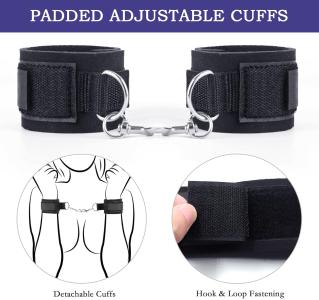 BDSM Restraint Kit – Adjustable Handcuffs & Thigh Straps for Couples Play